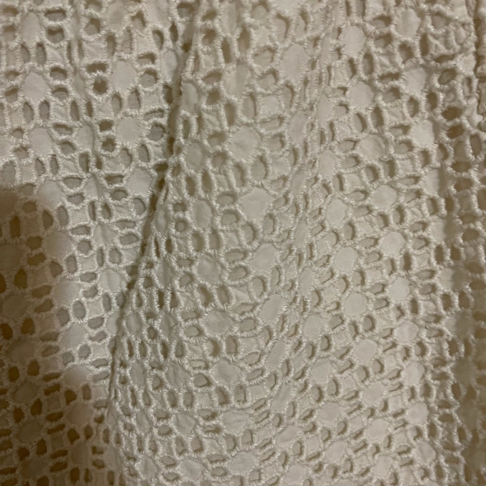 Lucky Brand Ivory White Eyelet Skirt Size - Small - Picture 8 of 8